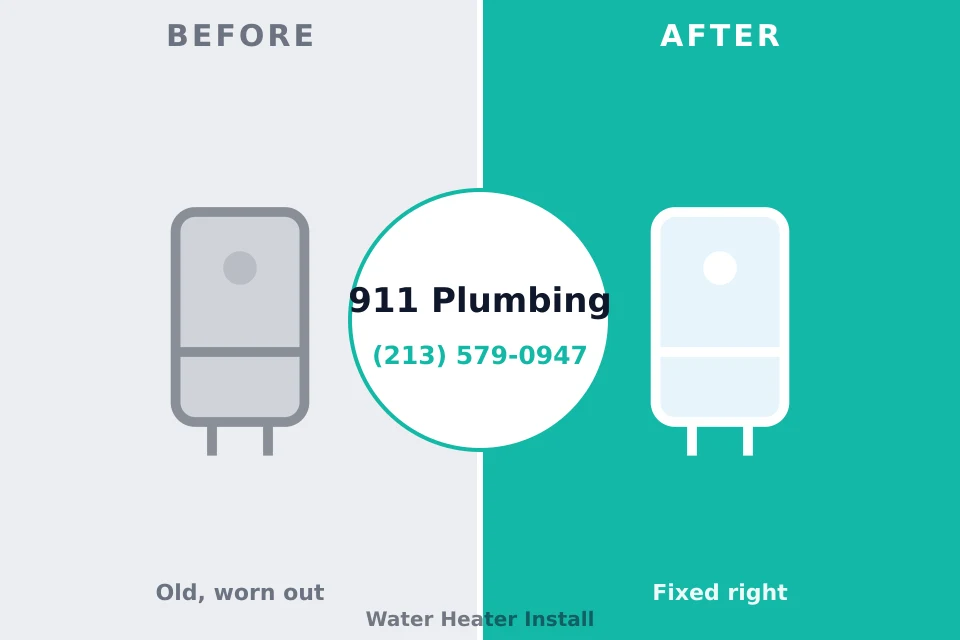 Before and after: plumbing repair Millstadt, IL